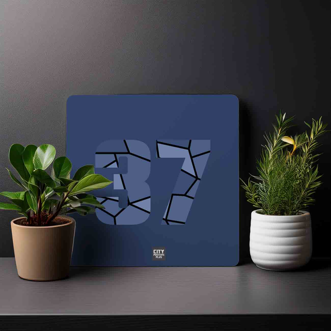 37 Number Mousepad (Navy Blue)