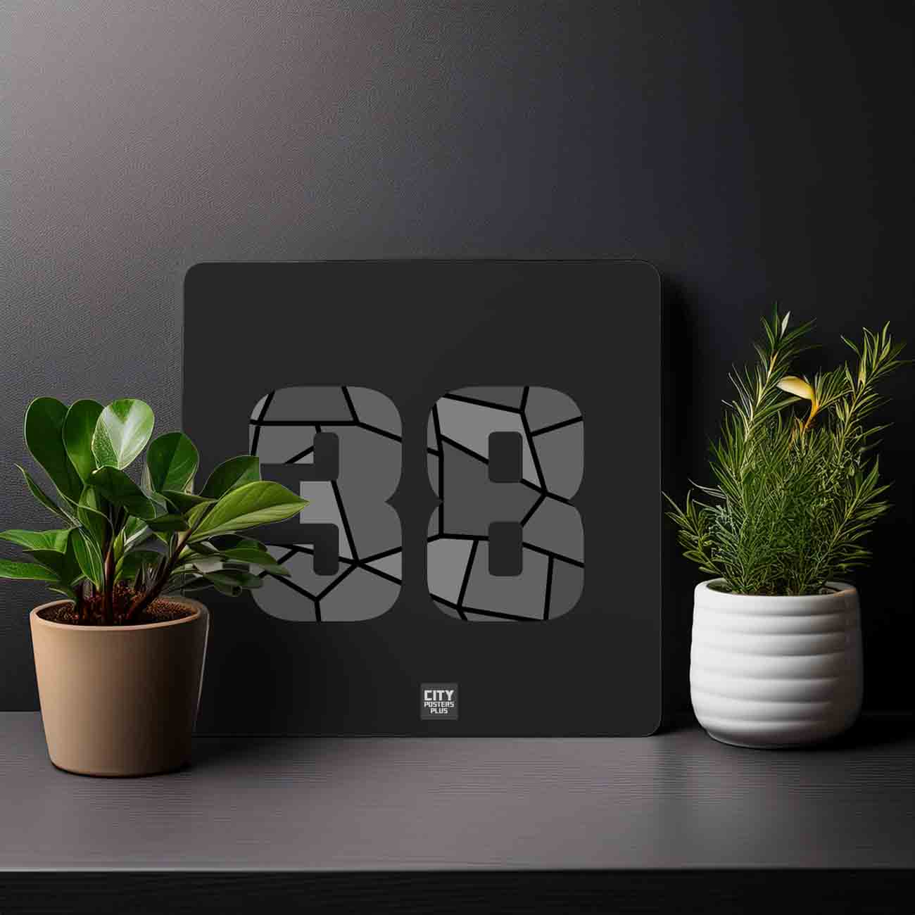 38 Number Mousepad (Black)