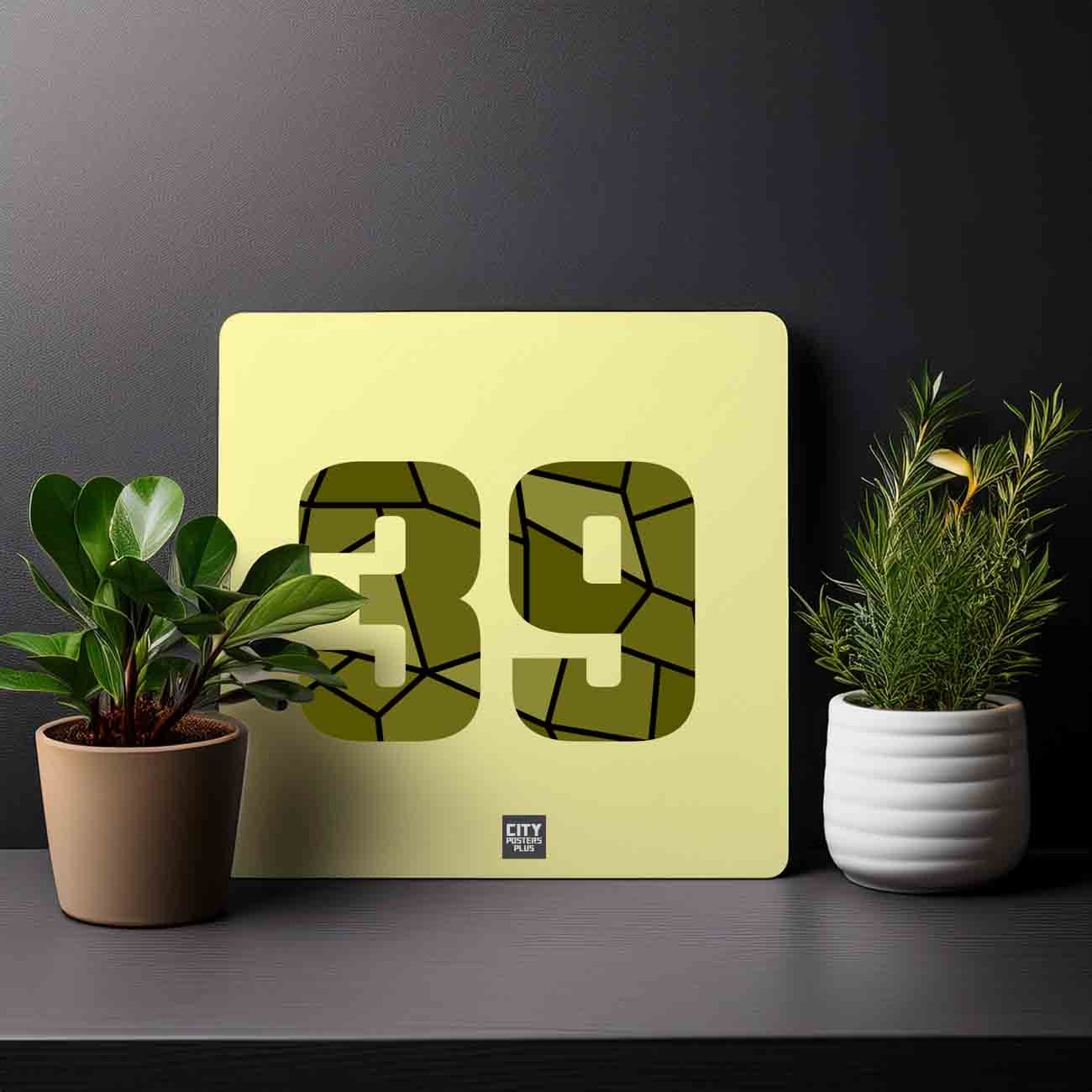 39 Number Mousepad (Butter Yellow)