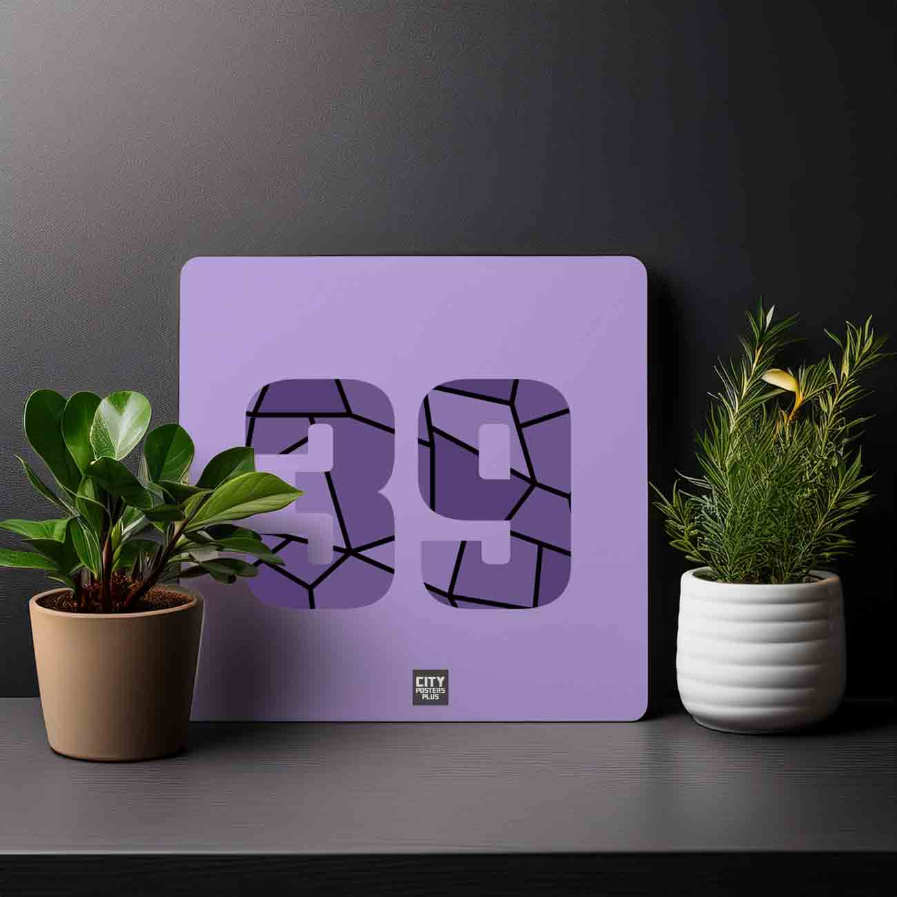 39 Number Mousepad (Iris Lavender)