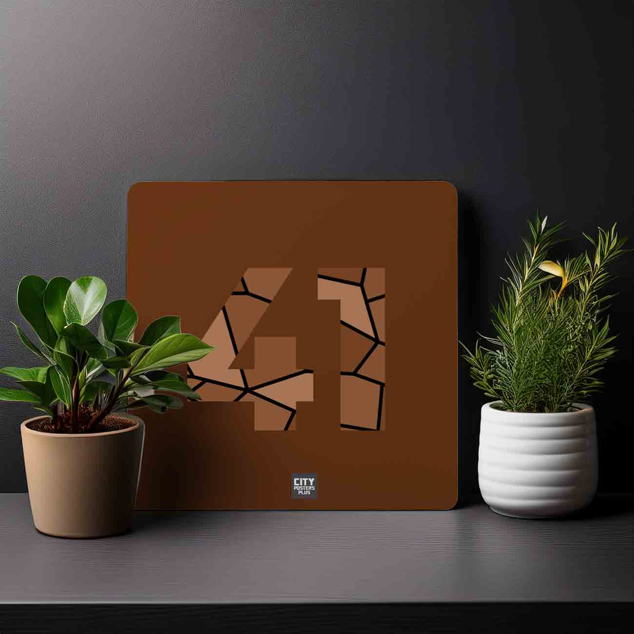 41 Number Mousepad (Brown)
