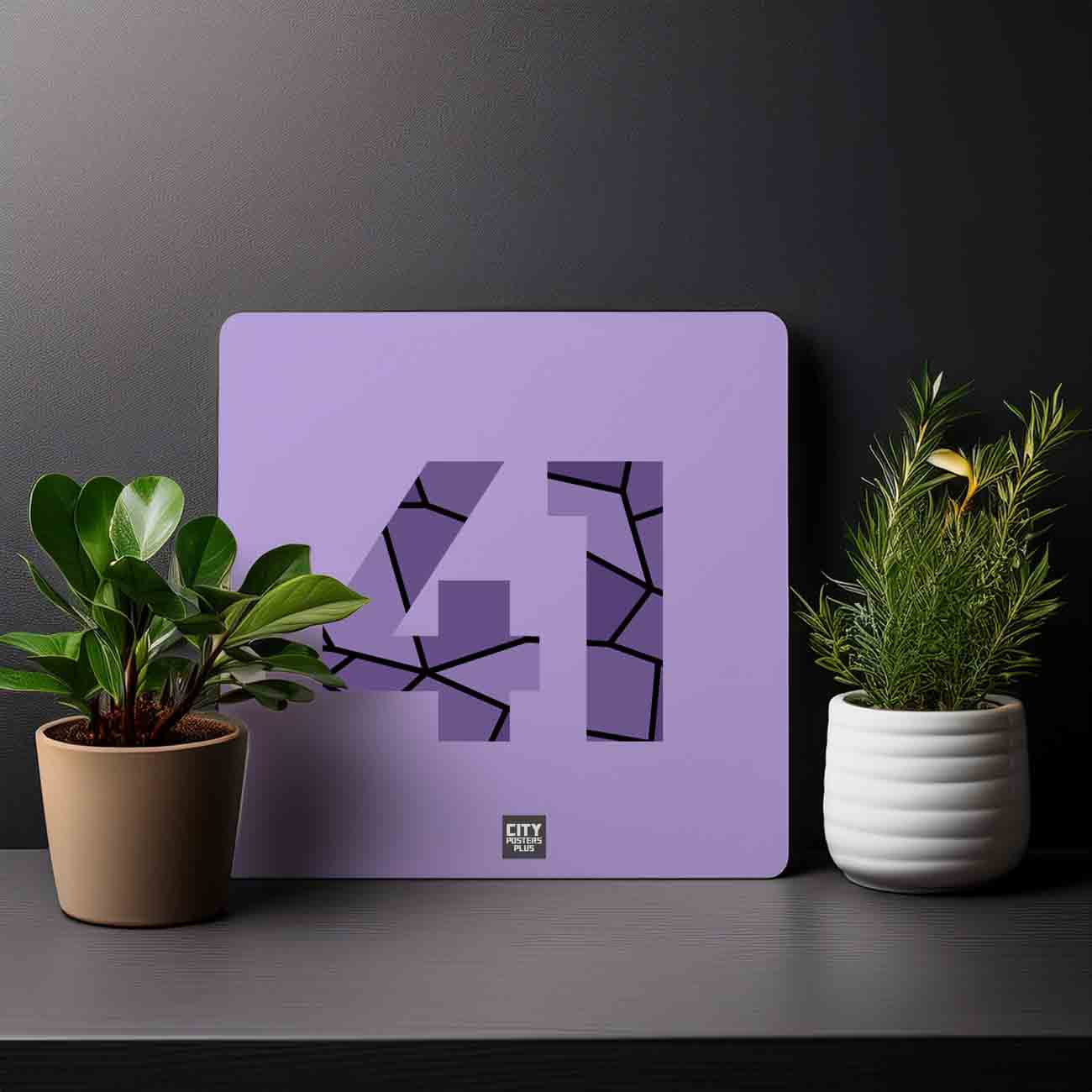 41 Number Mousepad (Iris Lavender)