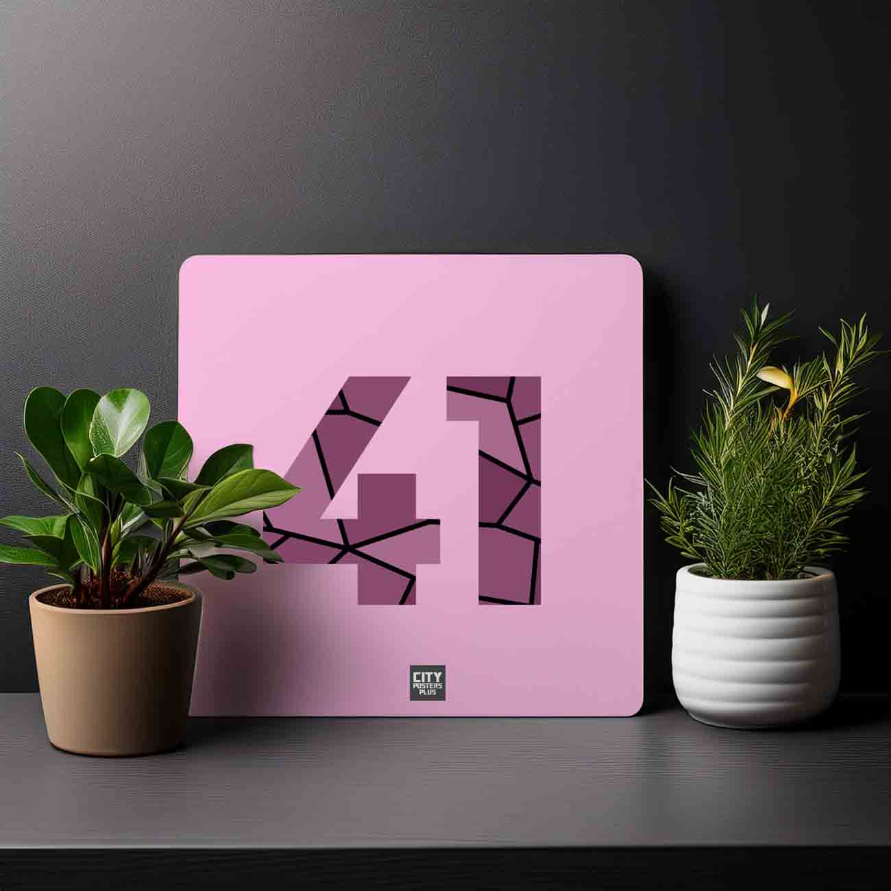 41 Number Mousepad (Light Pink)