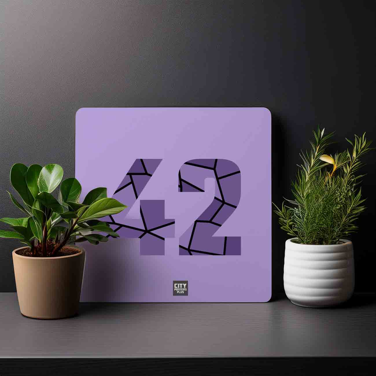 42 Number Mousepad (Iris Lavender)