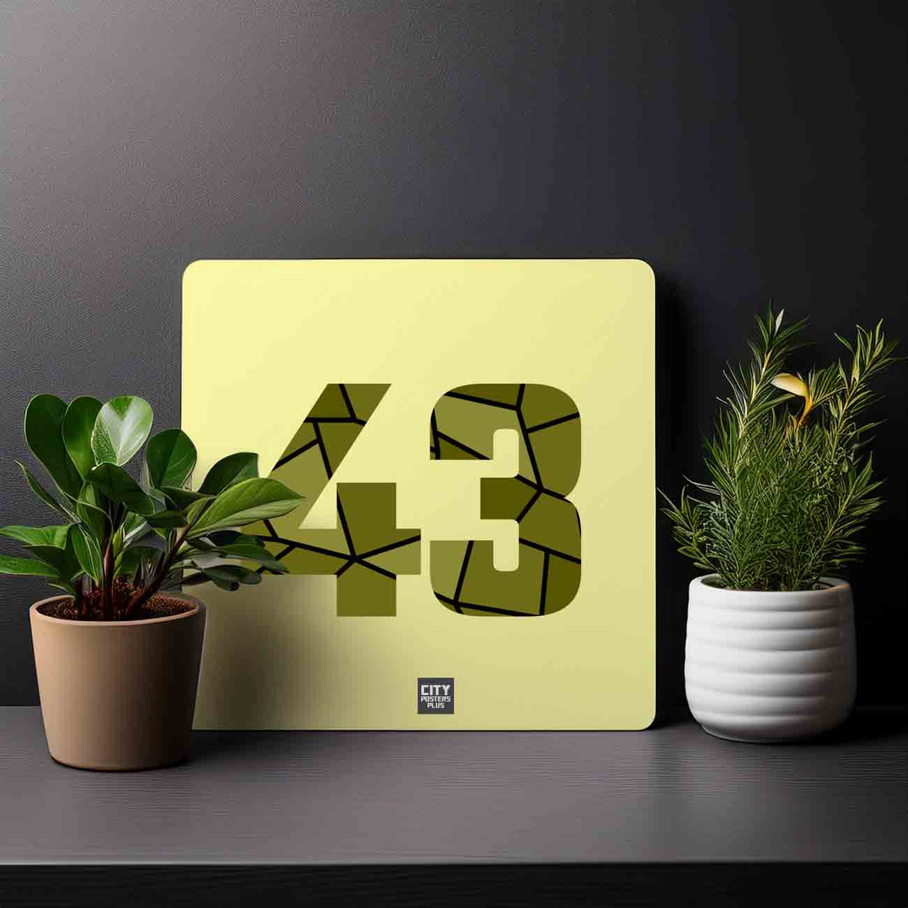 43 Number Mousepad (Butter Yellow)