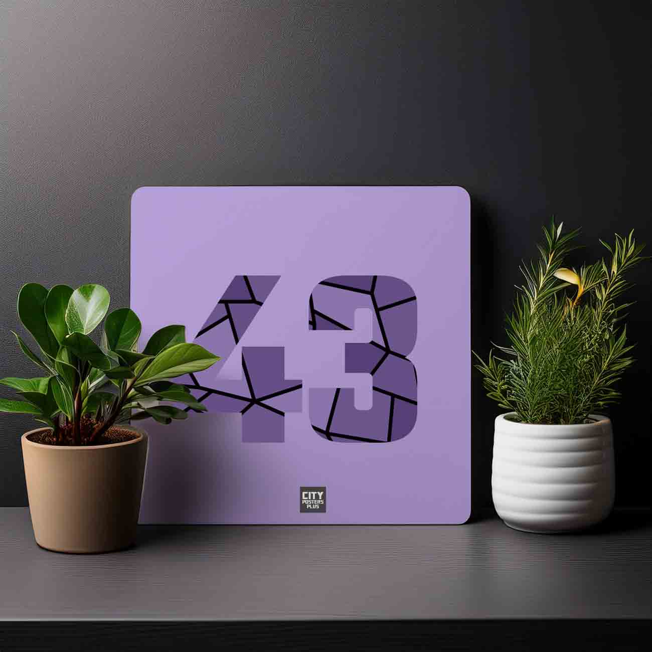 43 Number Mousepad (Iris Lavender)