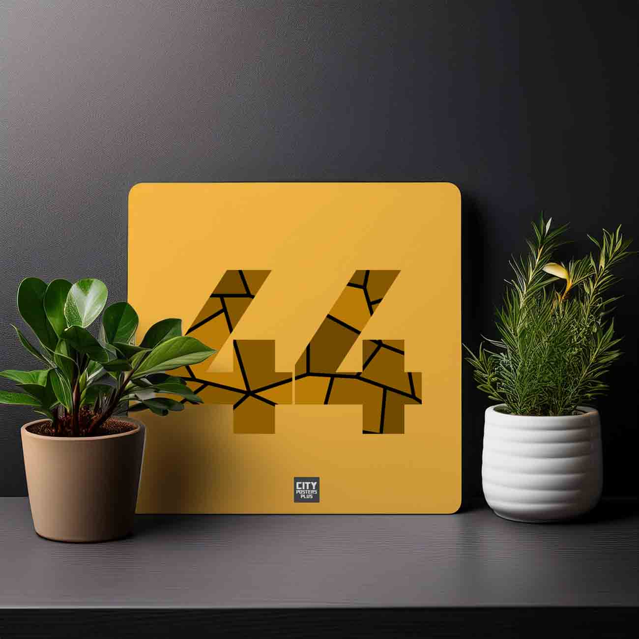 44 Number Mousepad (Golden Yellow)