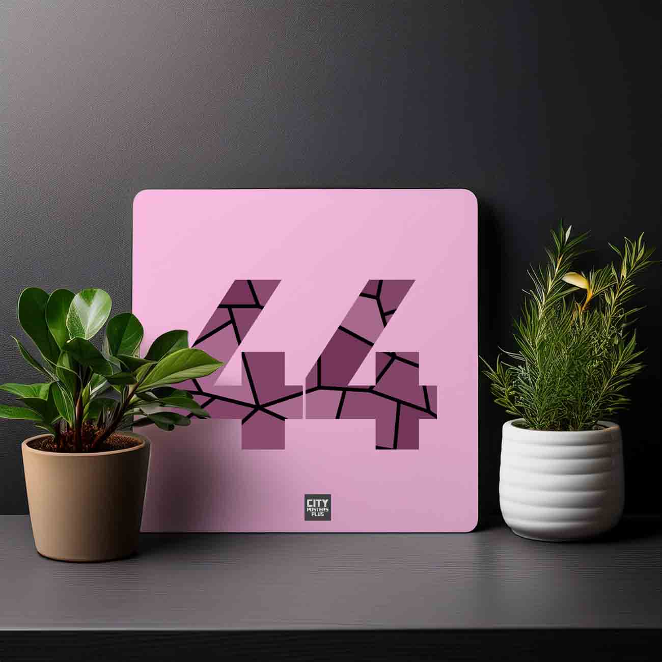 44 Number Mousepad (Light Pink)