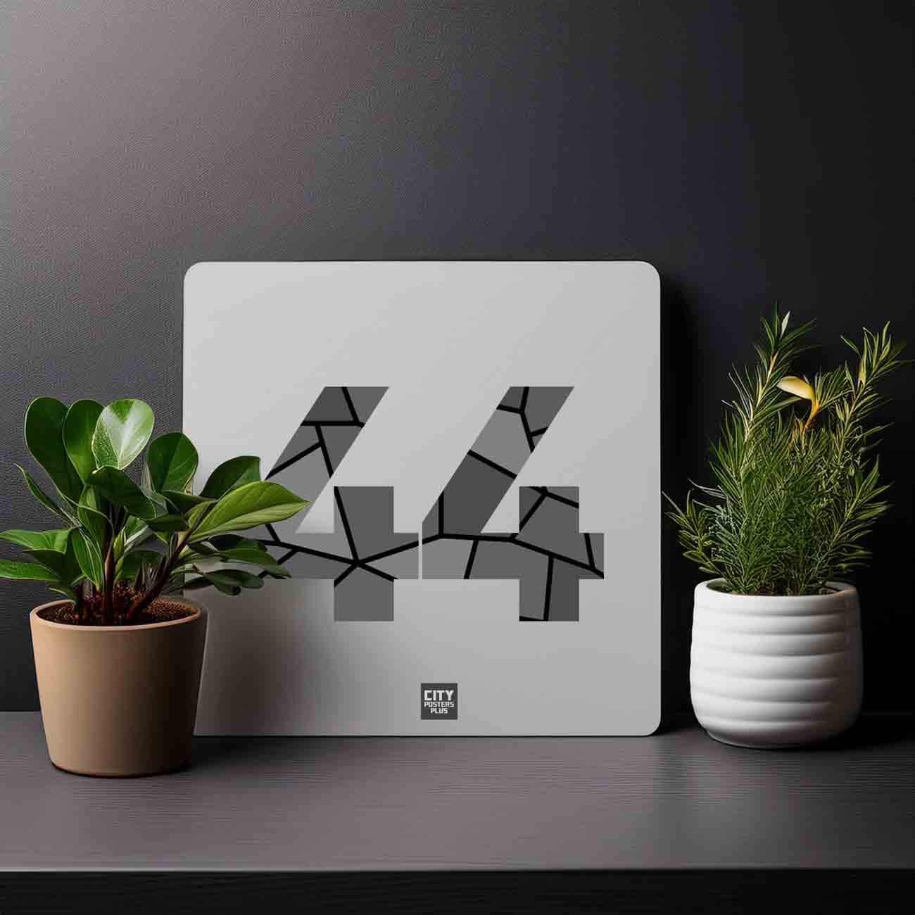 44 Number Mousepad (Melange Grey)