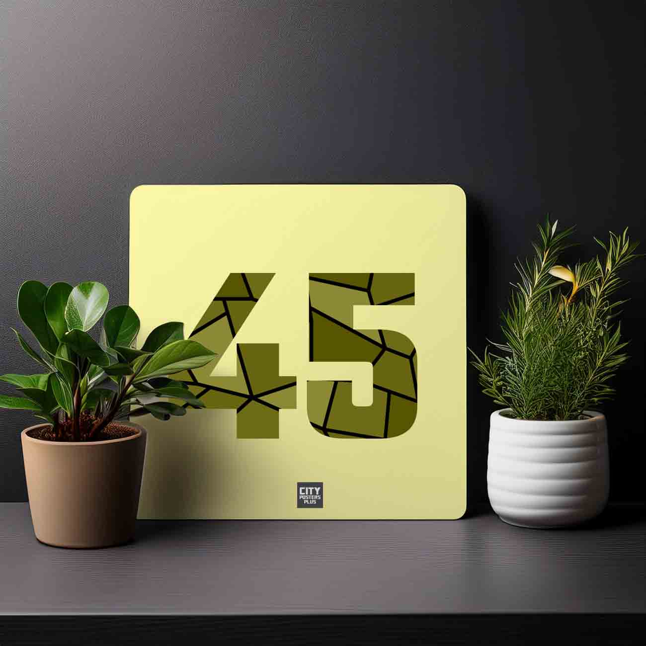 45 Number Mousepad (Butter Yellow)