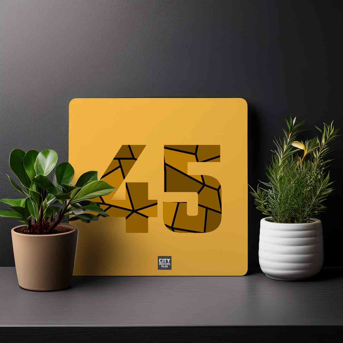 45 Number Mousepad (Golden Yellow)
