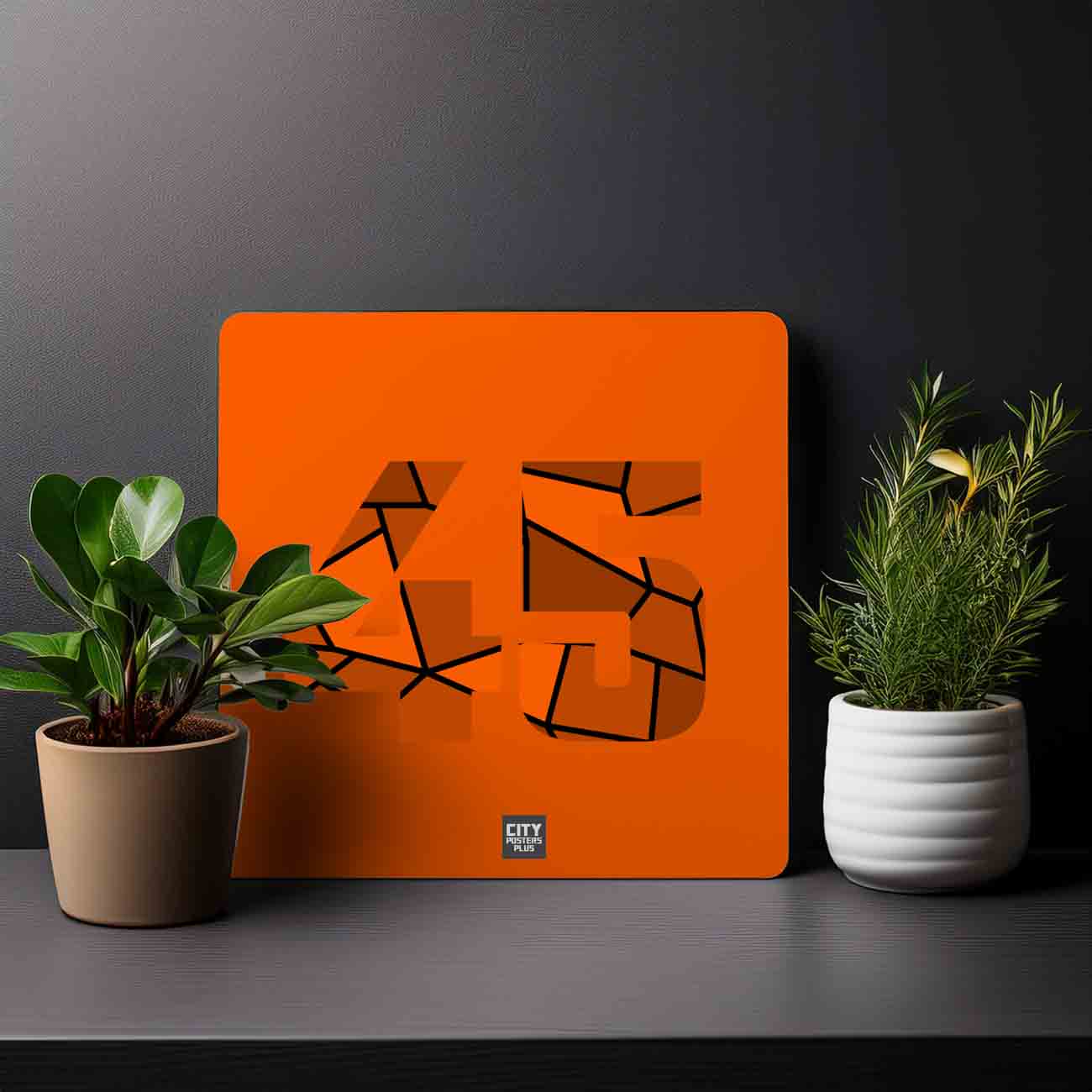 45 Number Mousepad (Orange)
