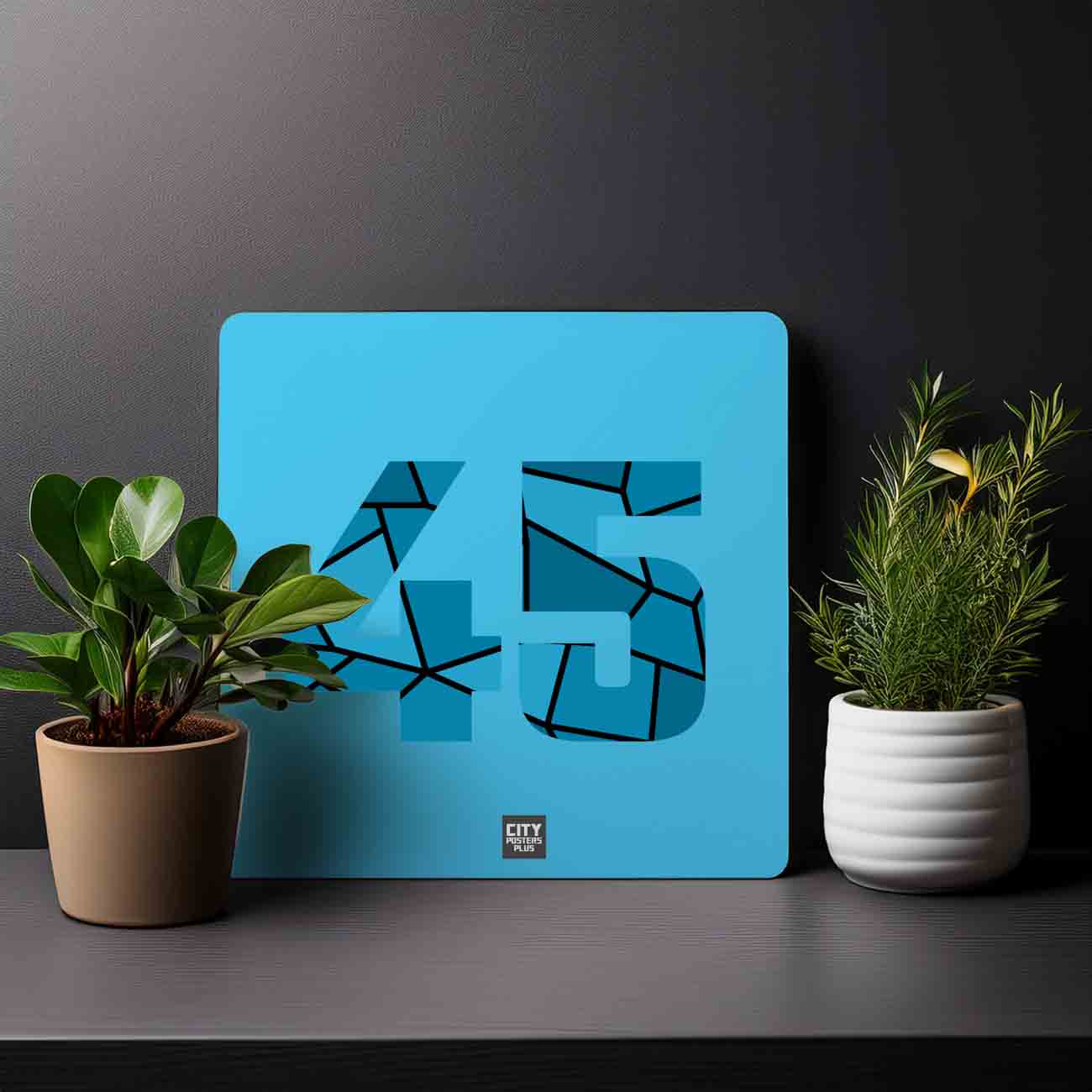 45 Number Mousepad (Sky Blue)