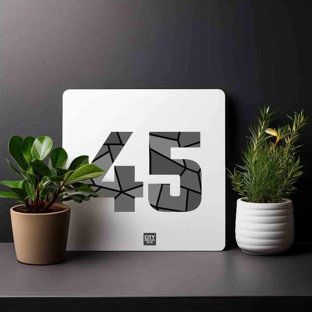 45 Number Mousepad (White)
