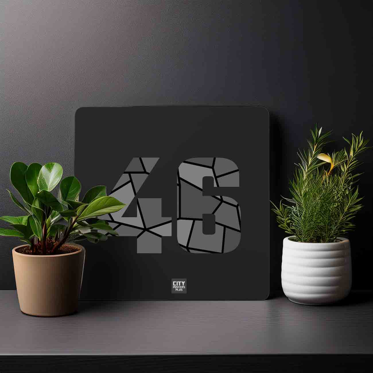 46 Number Mousepad (Black)