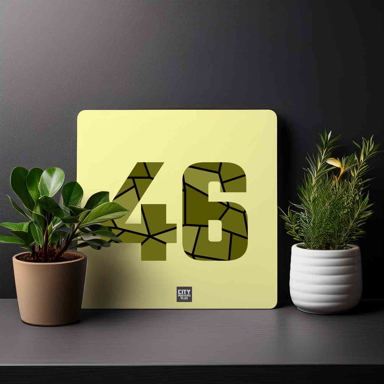 46 Number Mousepad (Butter Yellow)