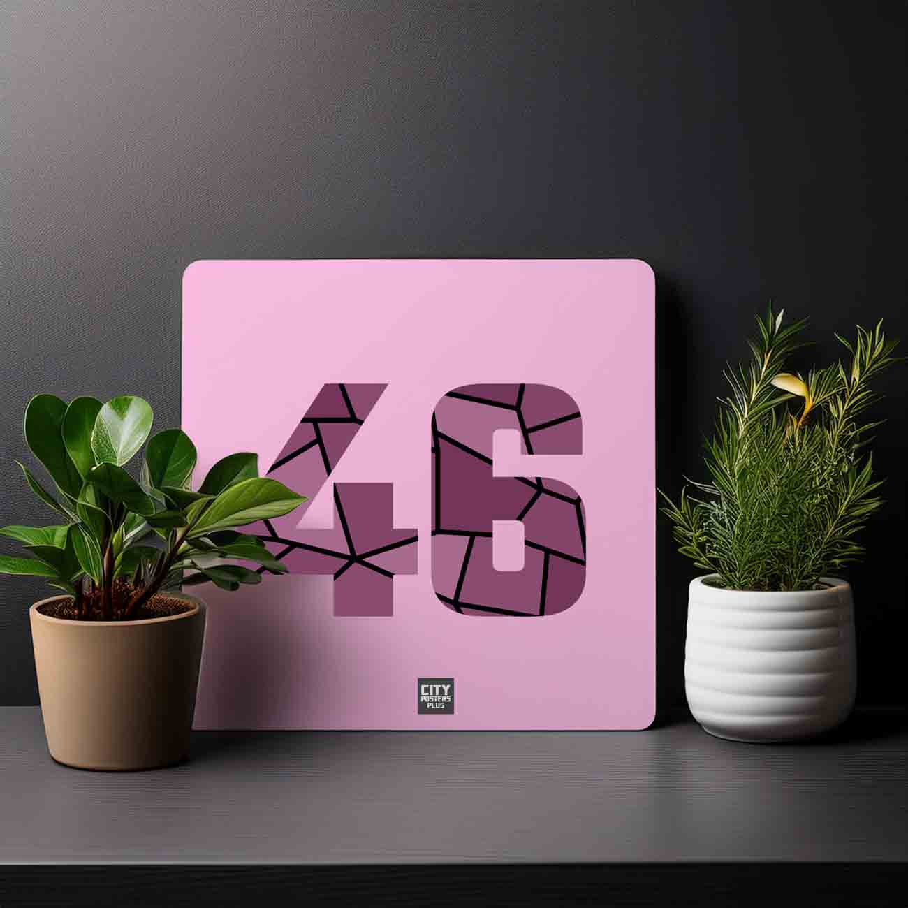 46 Number Mousepad (Light Pink)