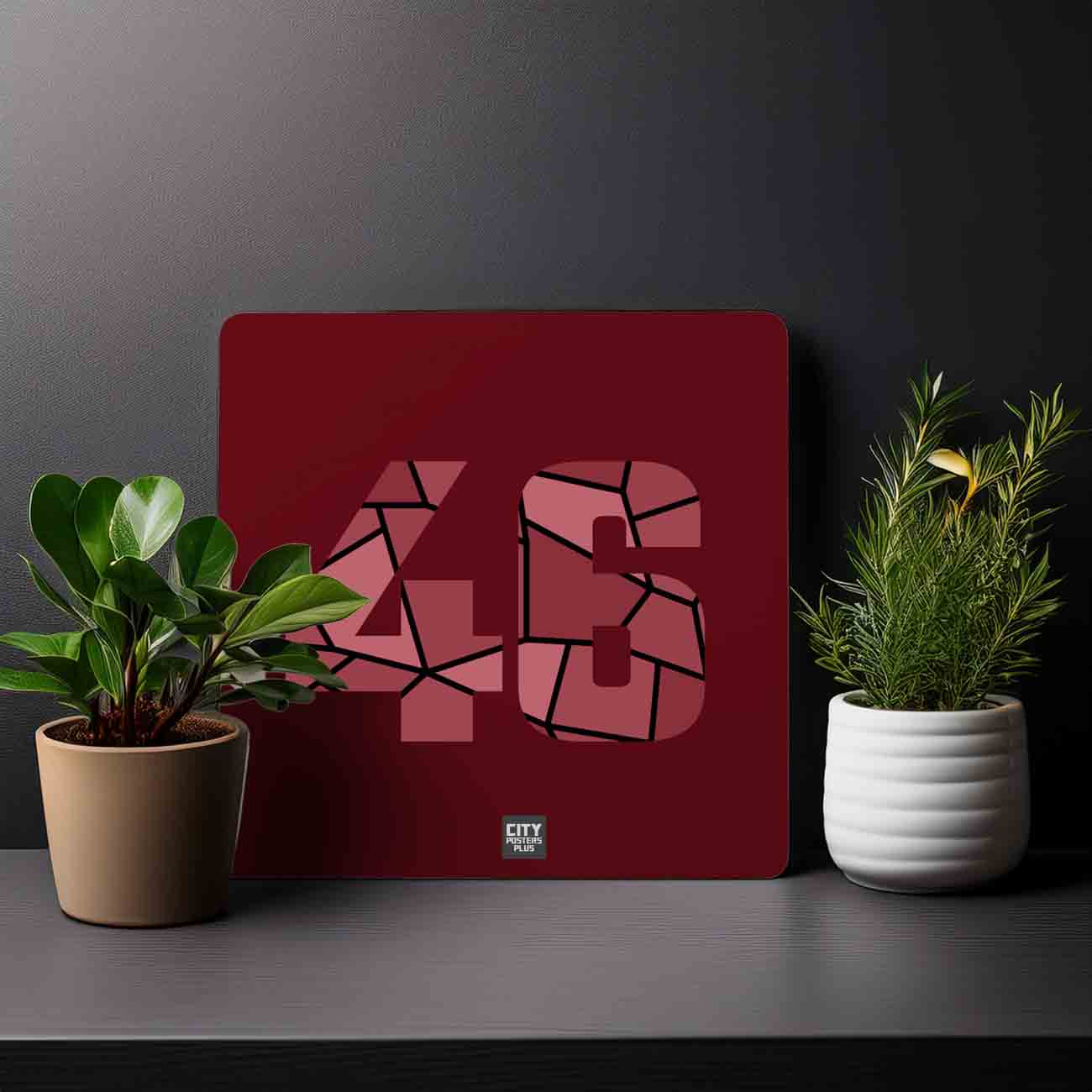 46 Number Mousepad (Maroon)