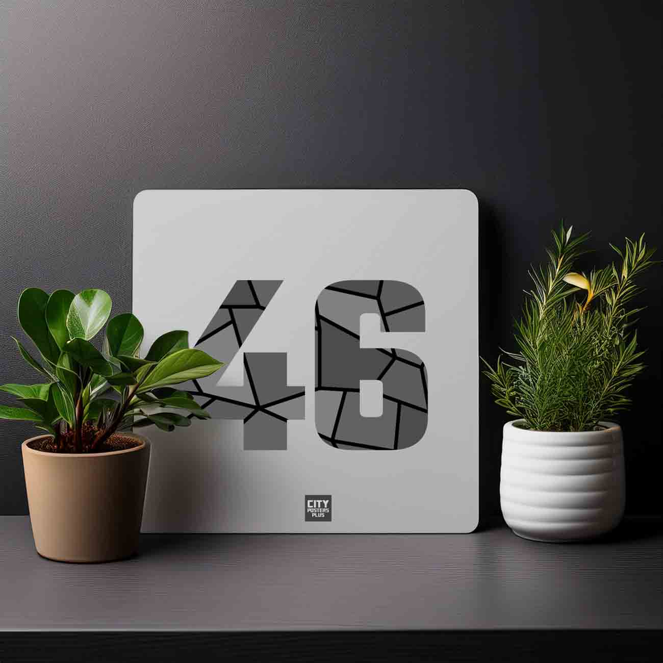 46 Number Mousepad (Melange Grey)