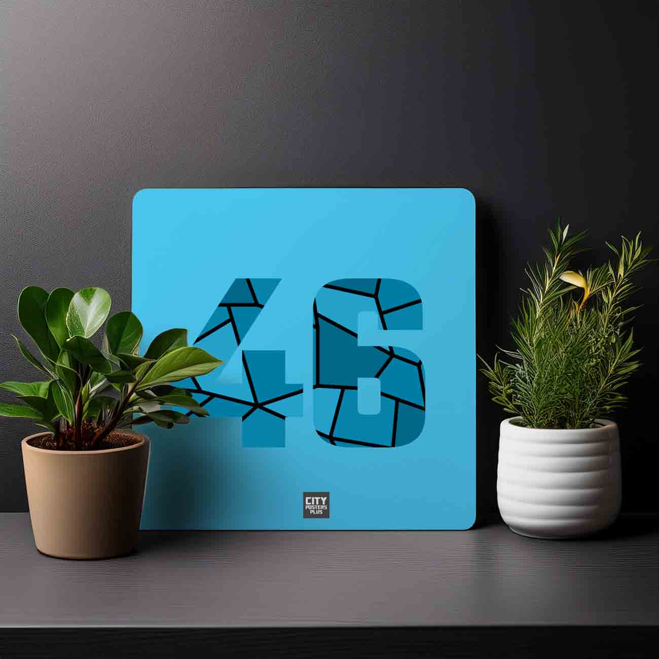 46 Number Mousepad (Sky Blue)
