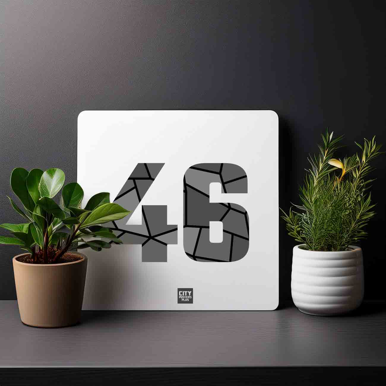 46 Number Mousepad (White)