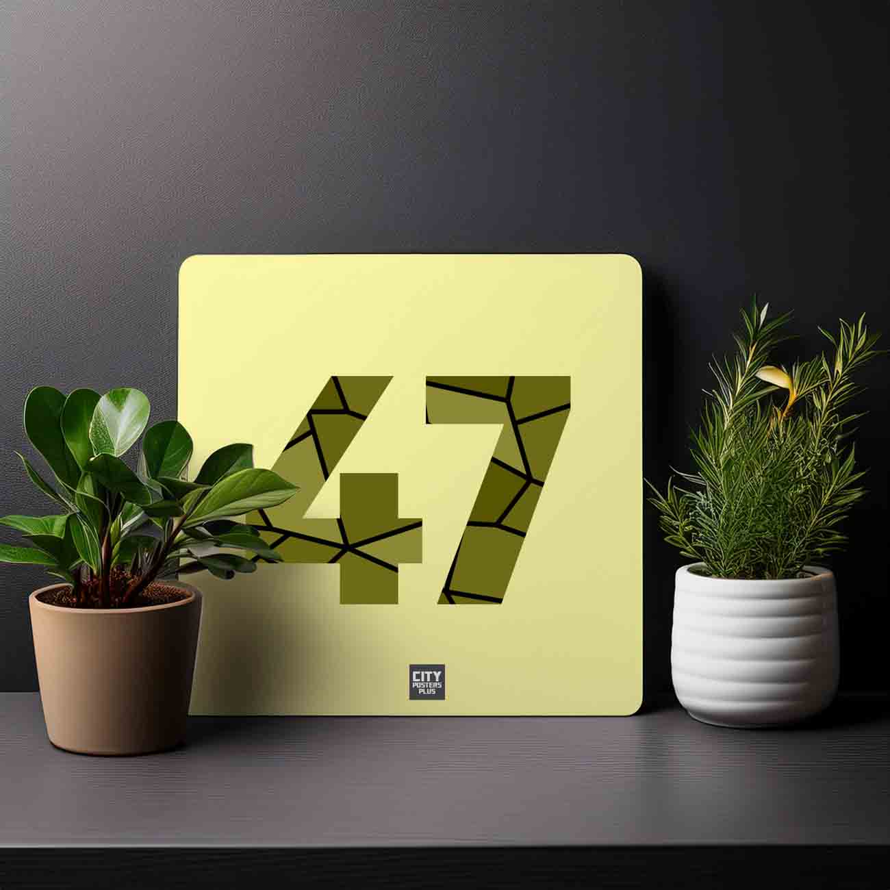 47 Number Mousepad (Butter Yellow)