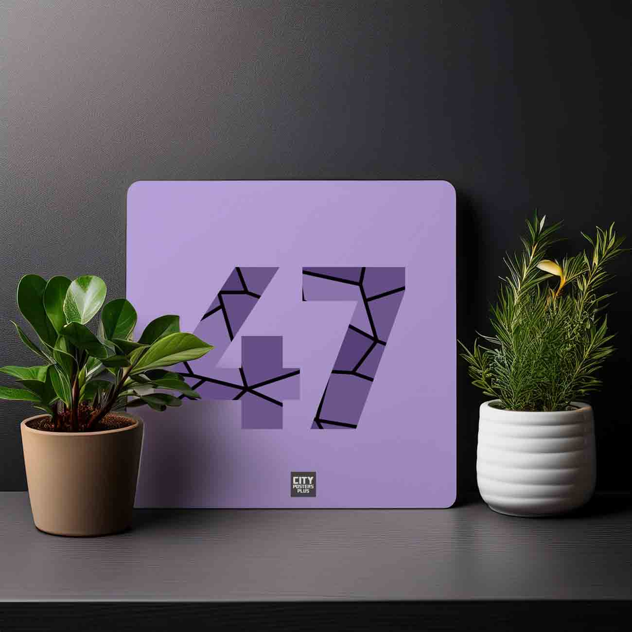 47 Number Mousepad (Iris Lavender)