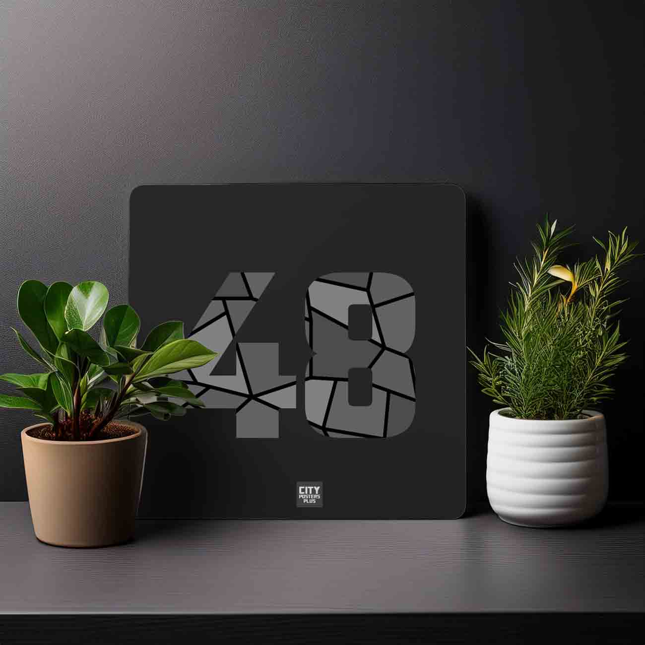 48 Number Mousepad (Black)