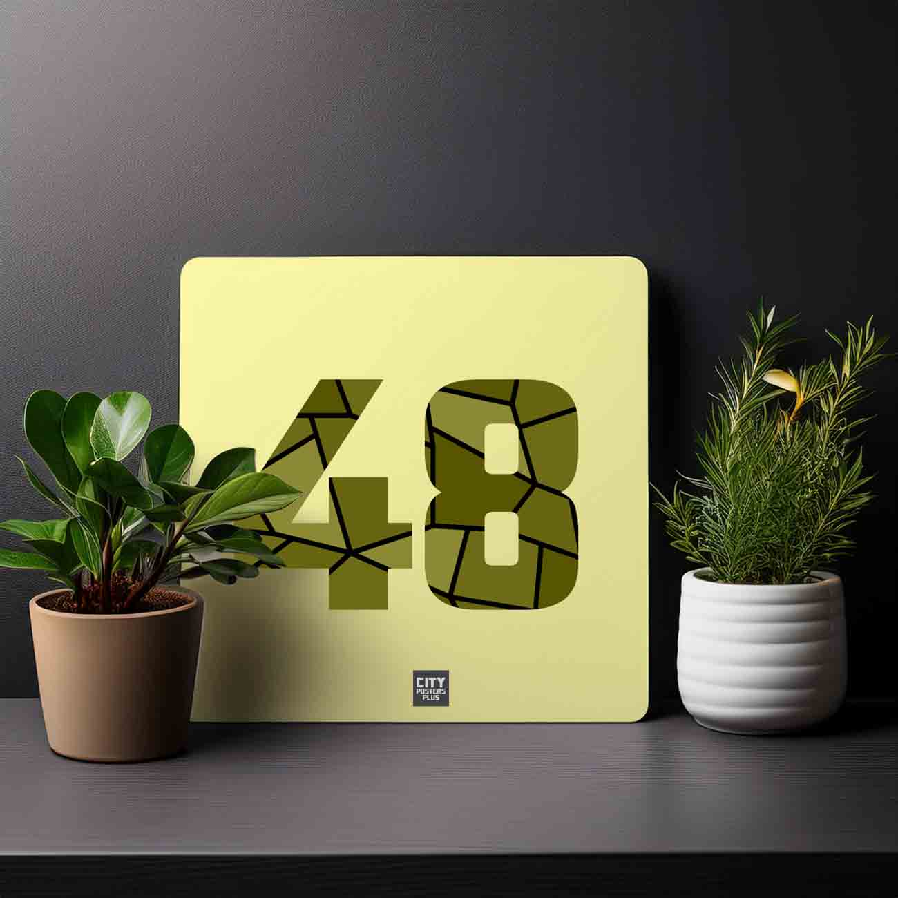 48 Number Mousepad (Butter Yellow)