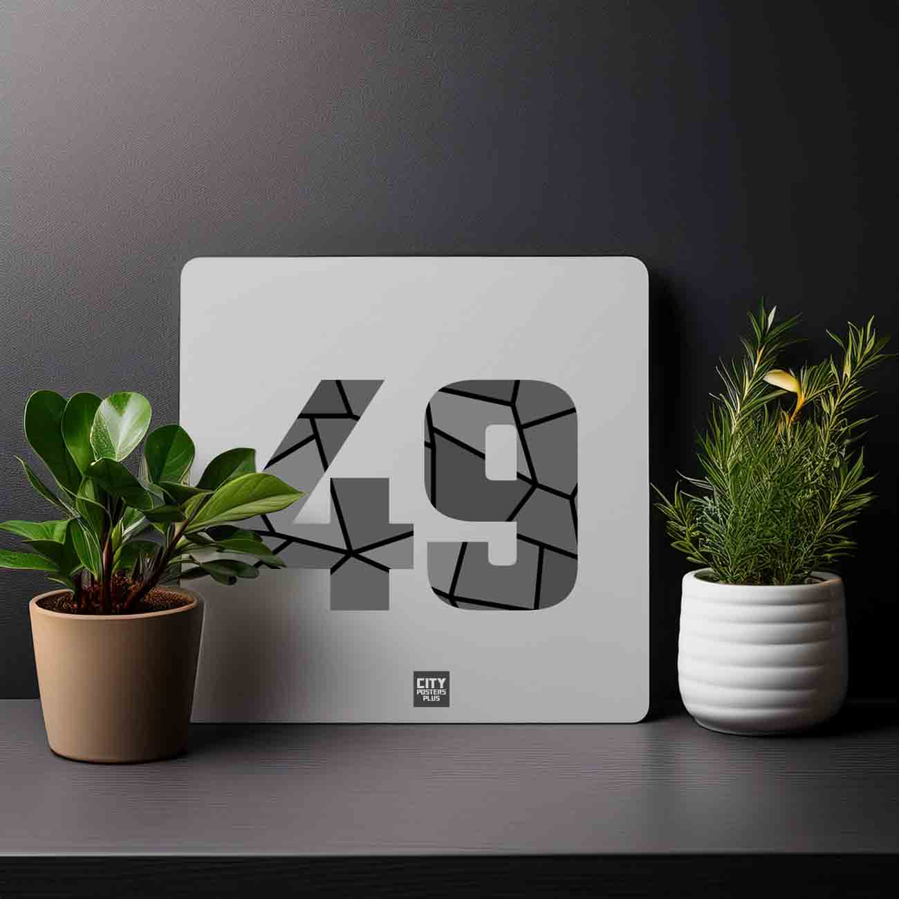49 Number Mousepad (Melange Grey)