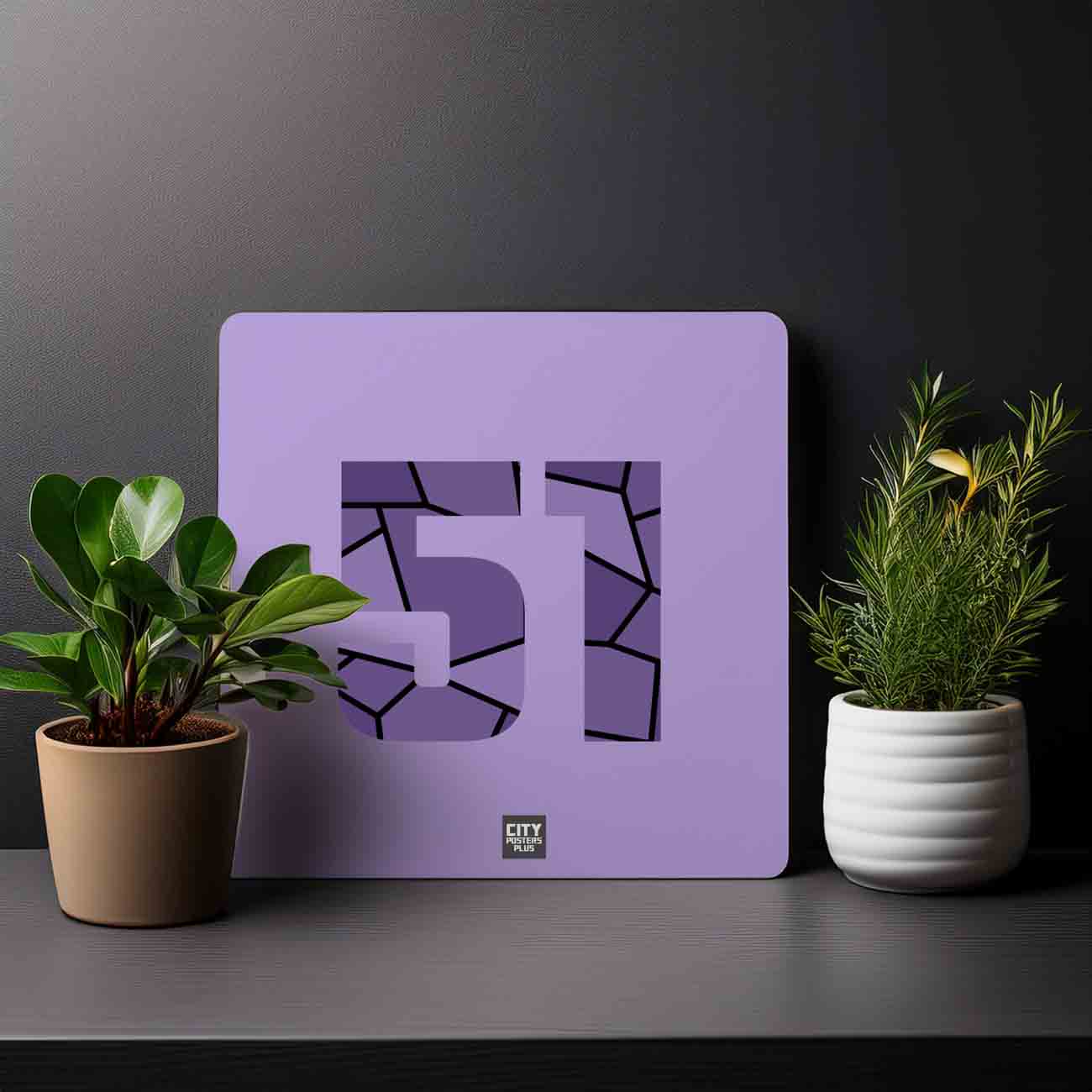 51 Number Mousepad (Iris Lavender)