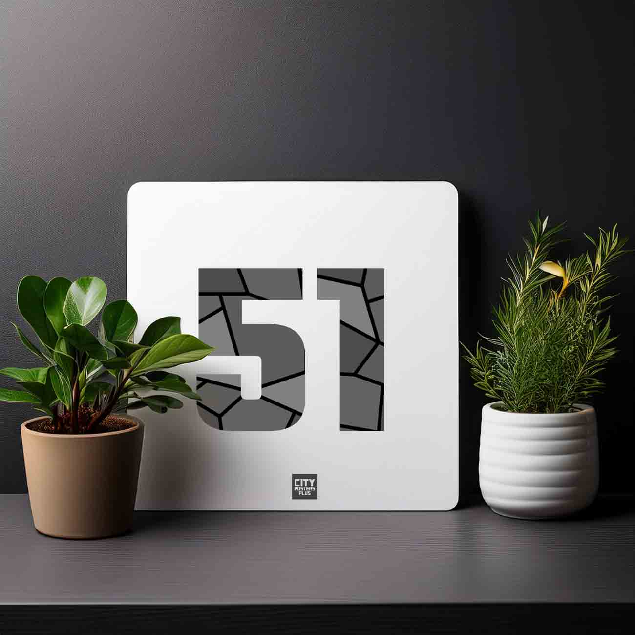 51 Number Mousepad (White)