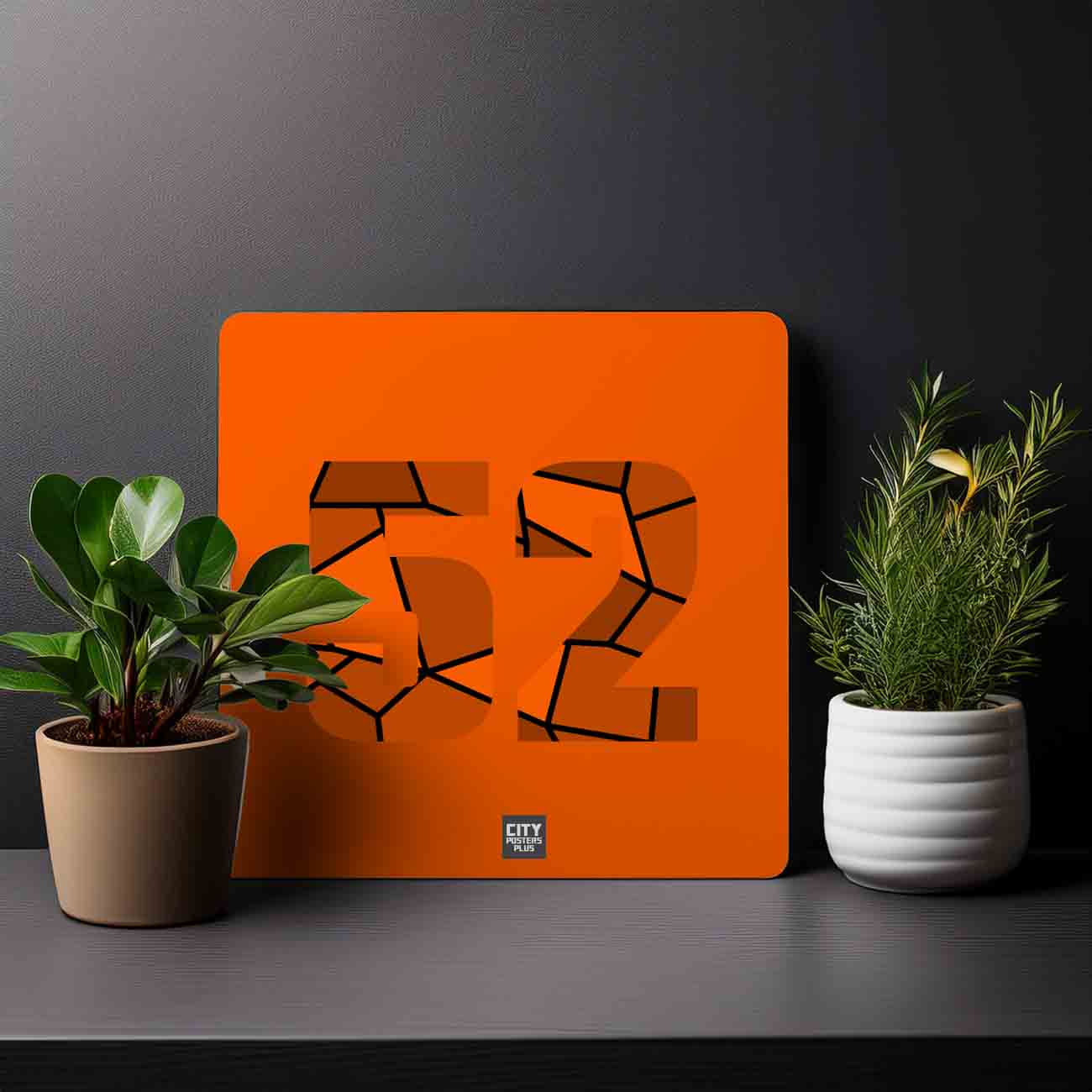 52 Number Mousepad (Orange)