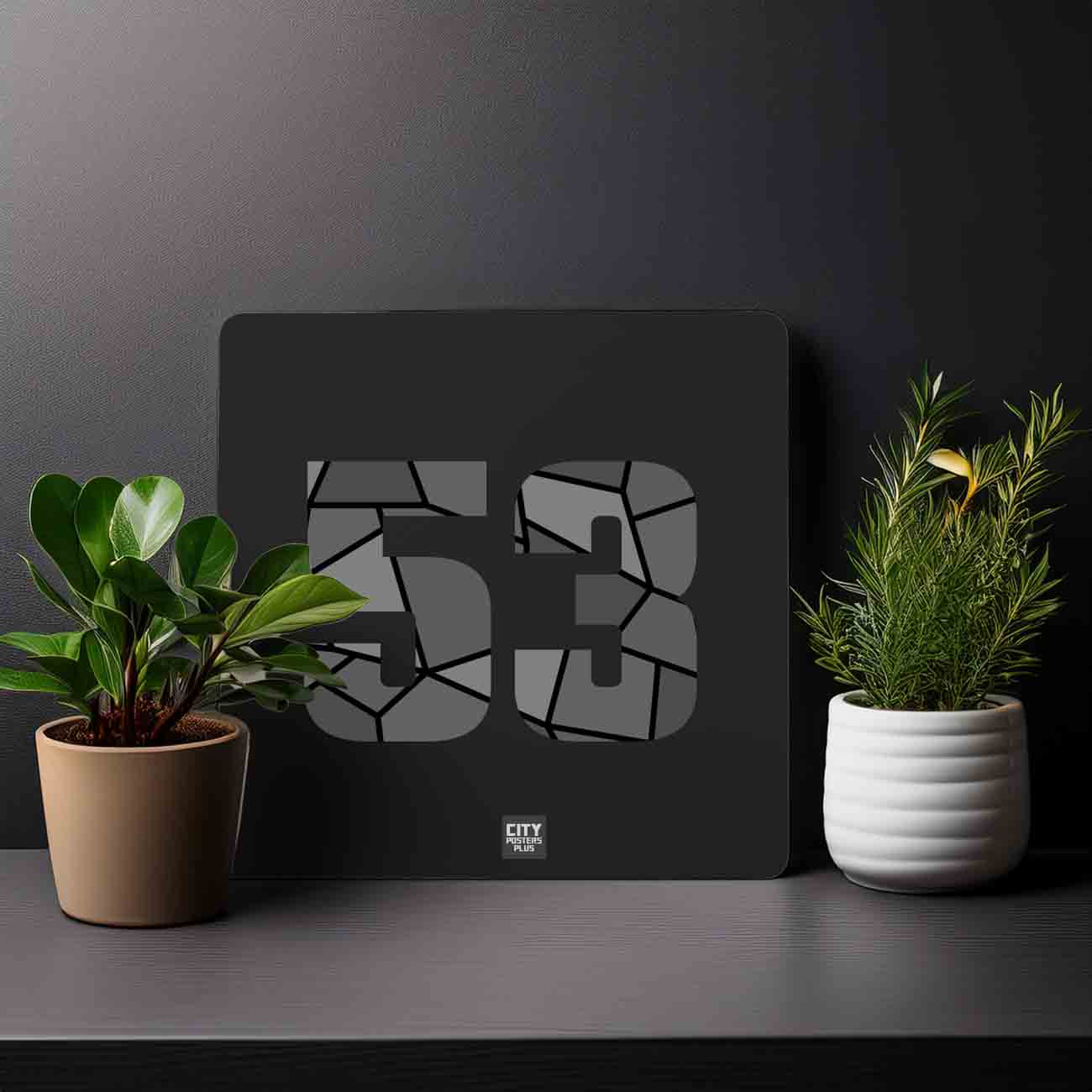 53 Number Mousepad (Black)