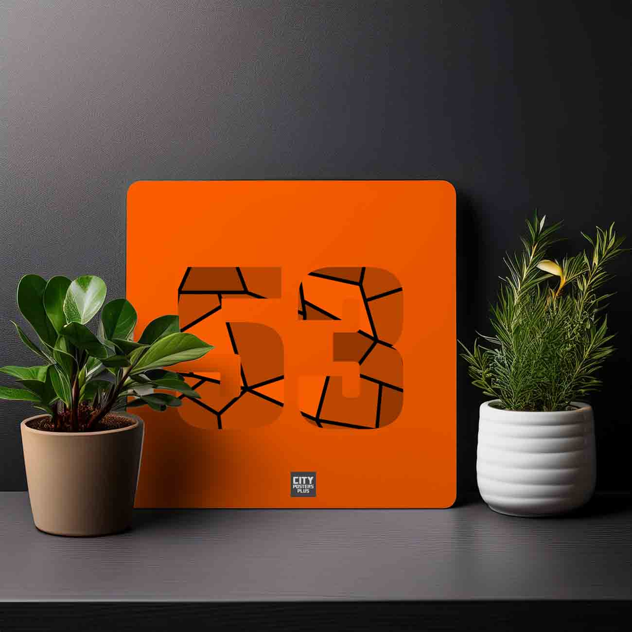 53 Number Mousepad (Orange)