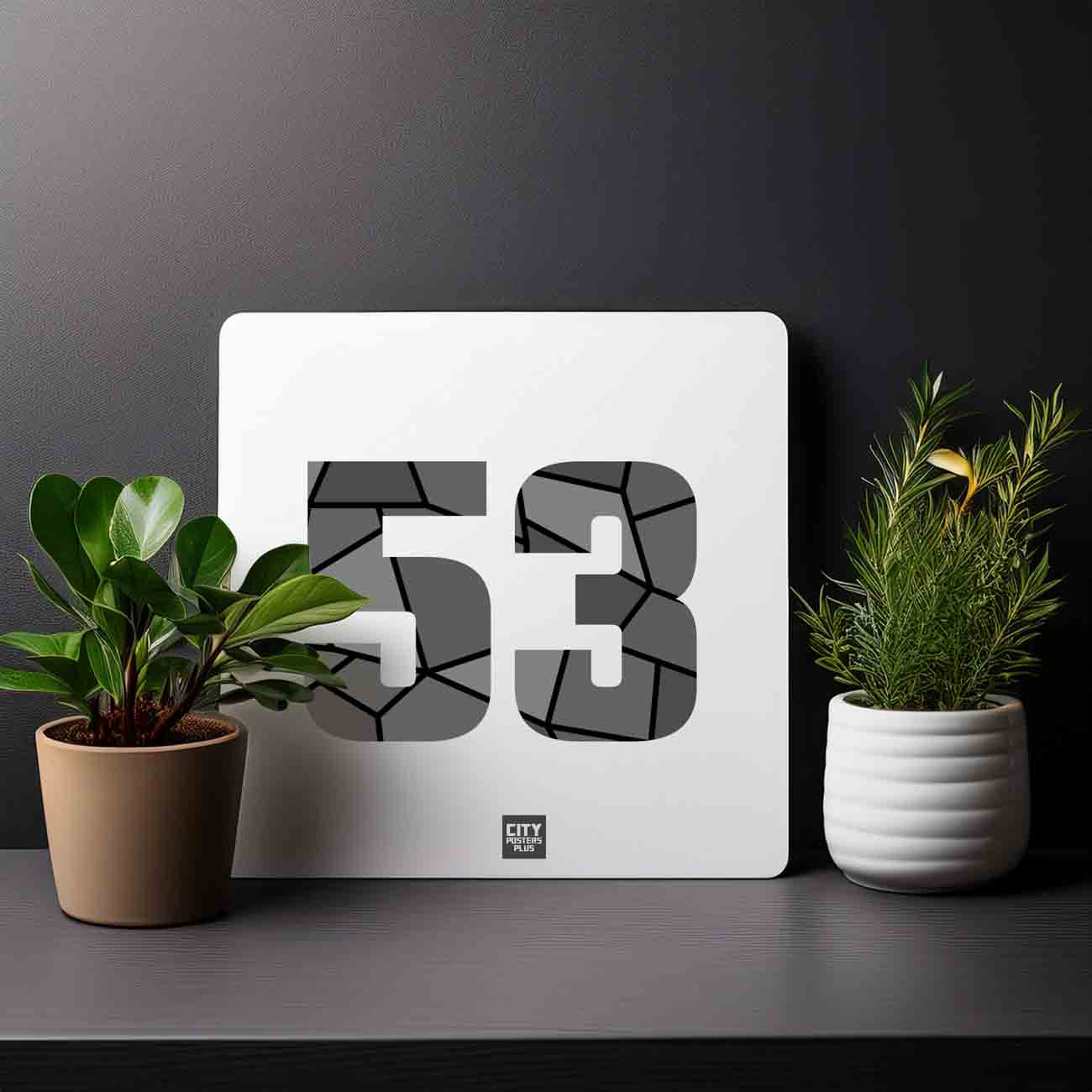 53 Number Mousepad (White)