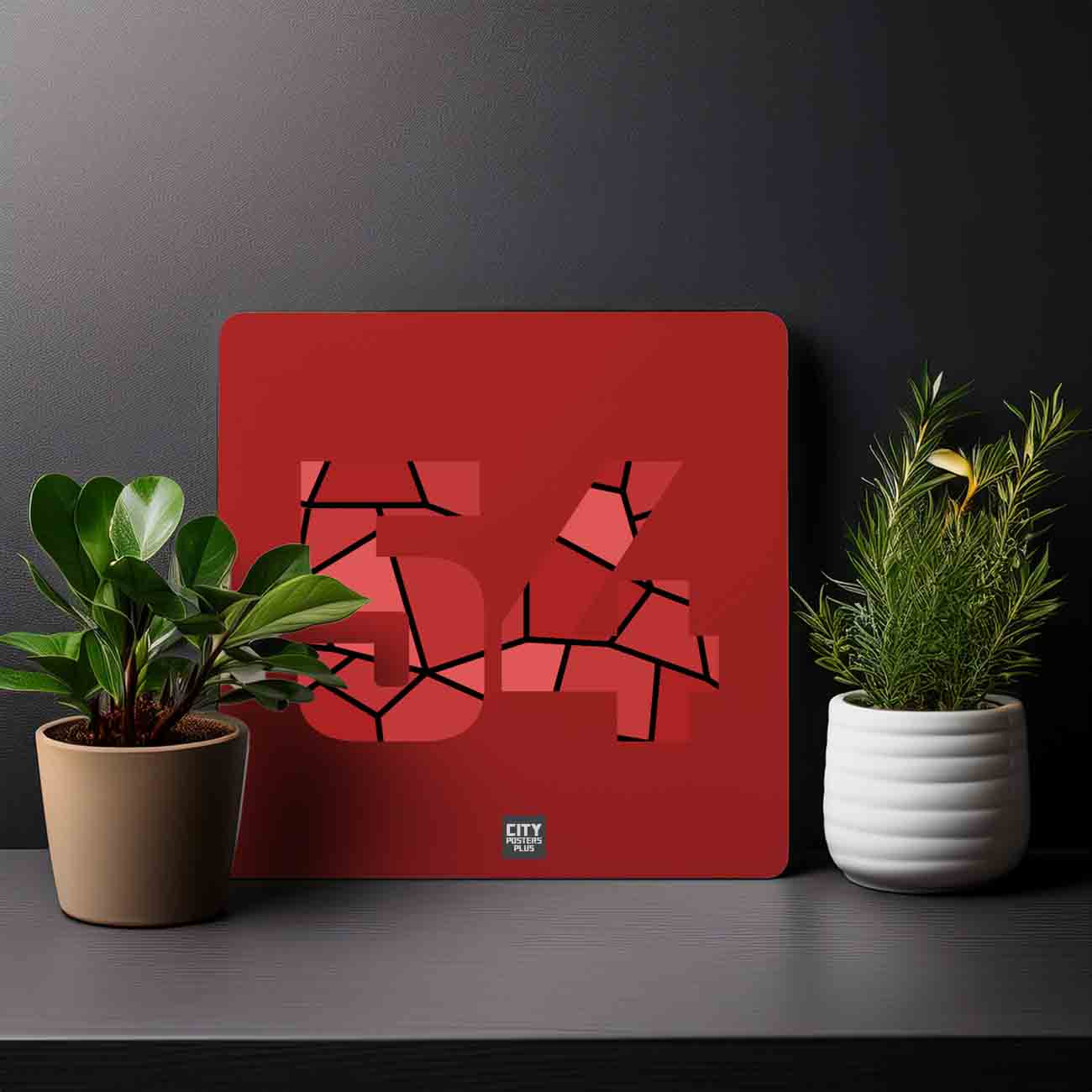 54 Number Mousepad (Red)
