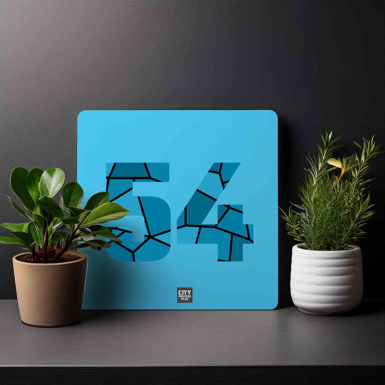 54 Number Mousepad (Sky Blue)