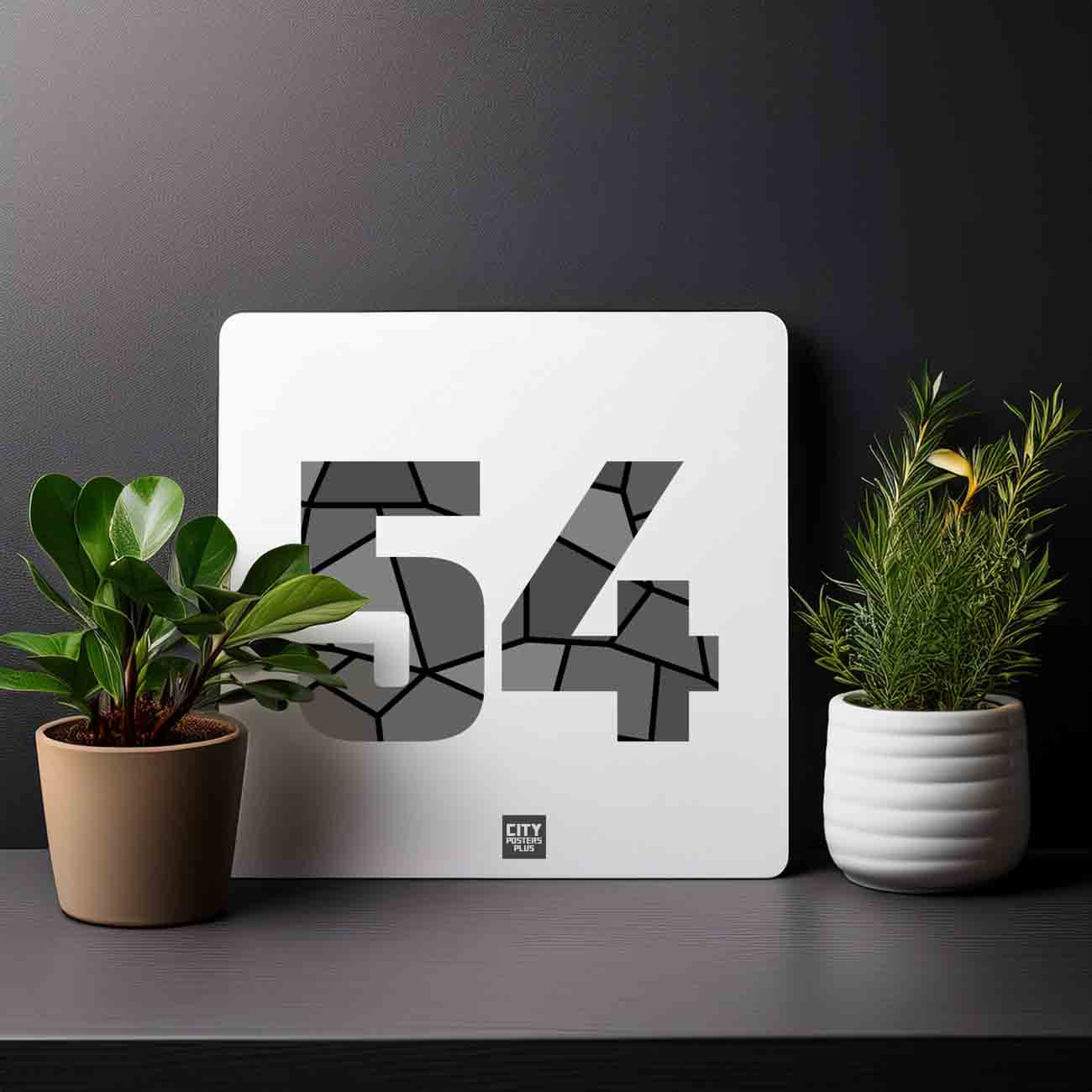 54 Number Mousepad (White)