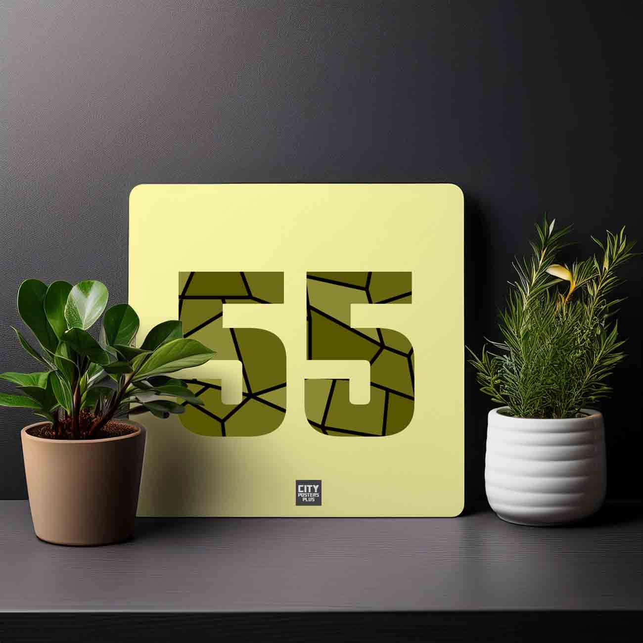 55 Number Mousepad (Butter Yellow)