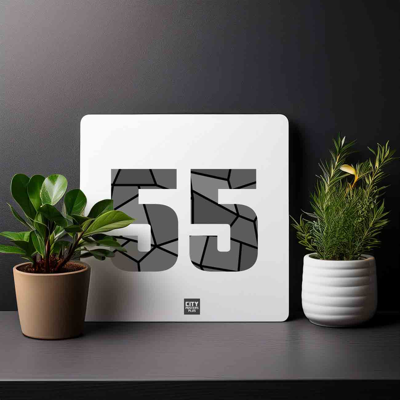 55 Number Mousepad (White)