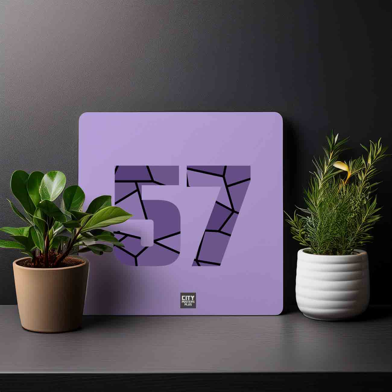 57 Number Mousepad (Iris Lavender)
