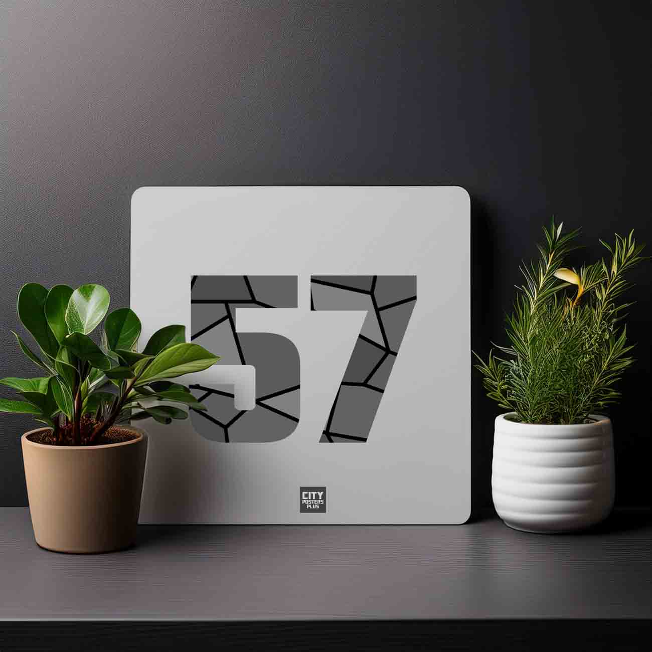 57 Number Mousepad (Melange Grey)