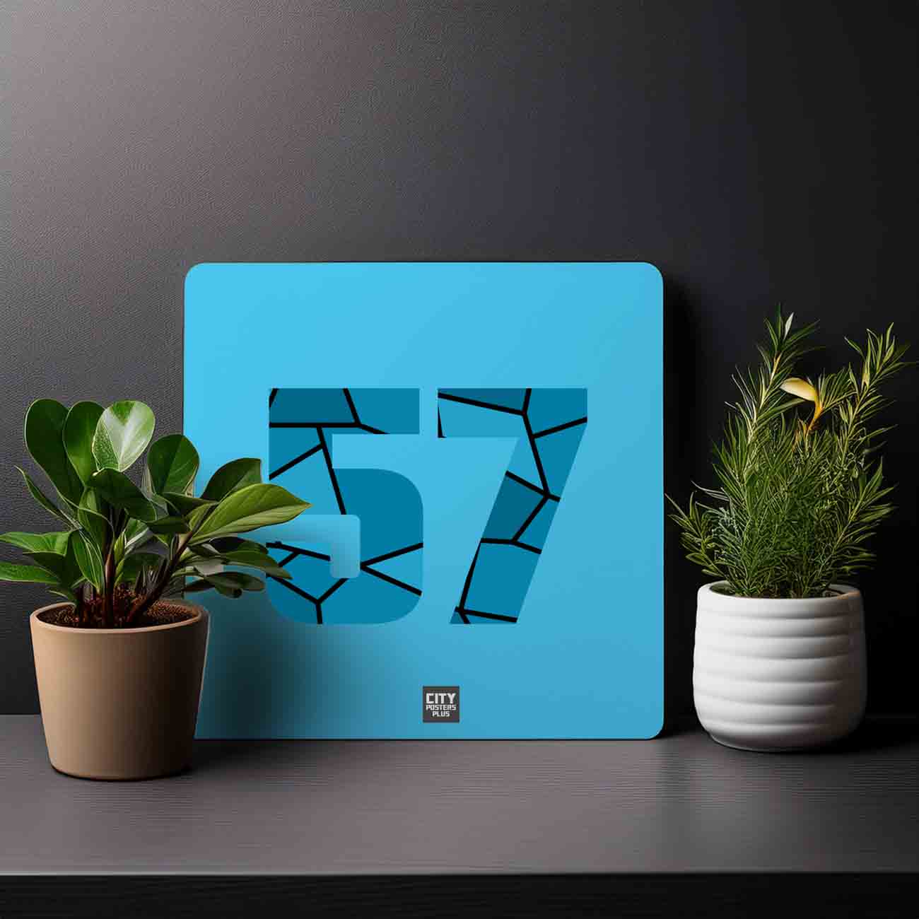 57 Number Mousepad (Sky Blue)