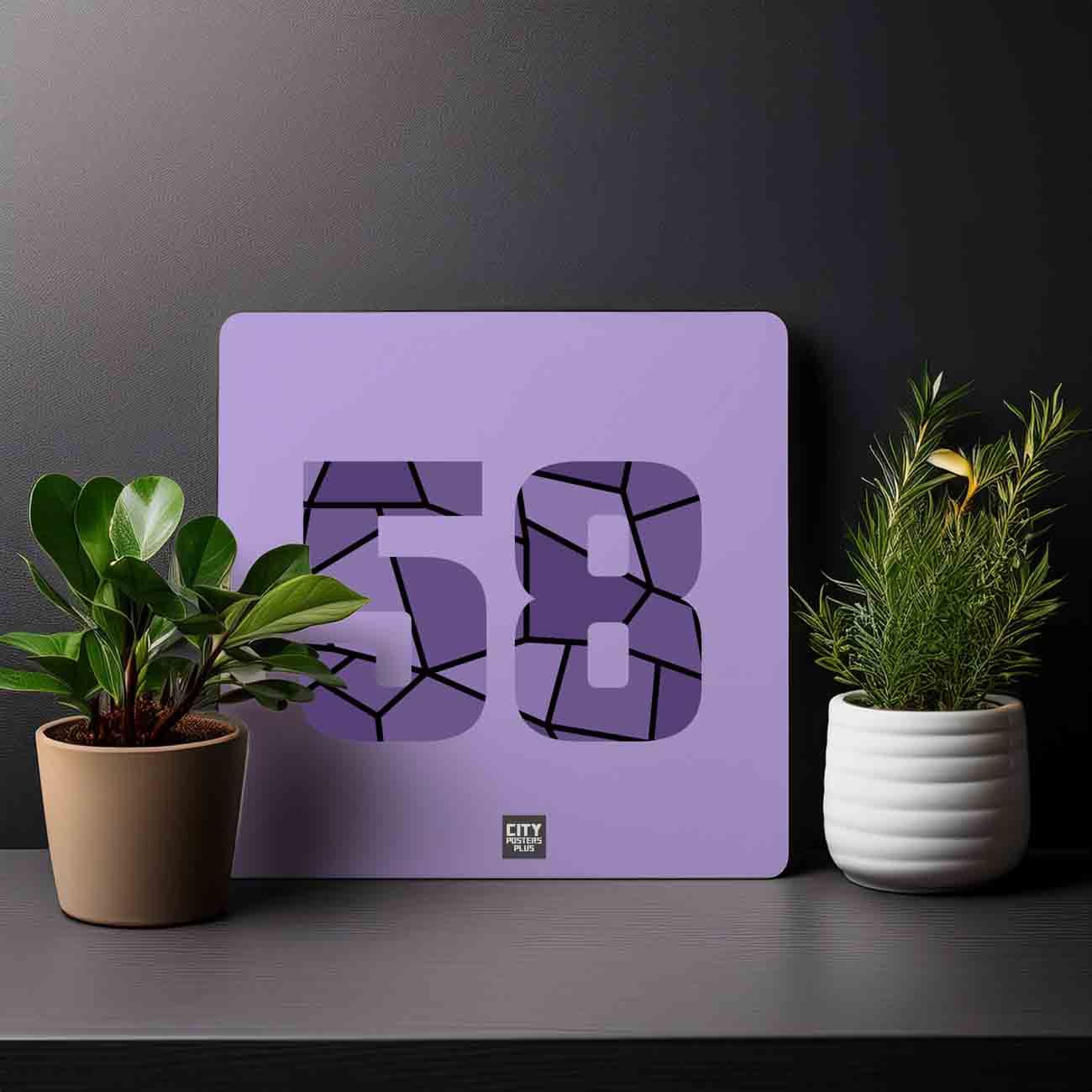 58 Number Mousepad (Iris Lavender)