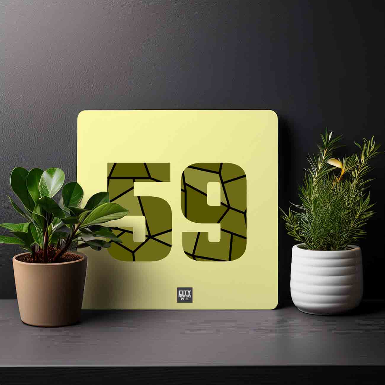 59 Number Mousepad (Butter Yellow)
