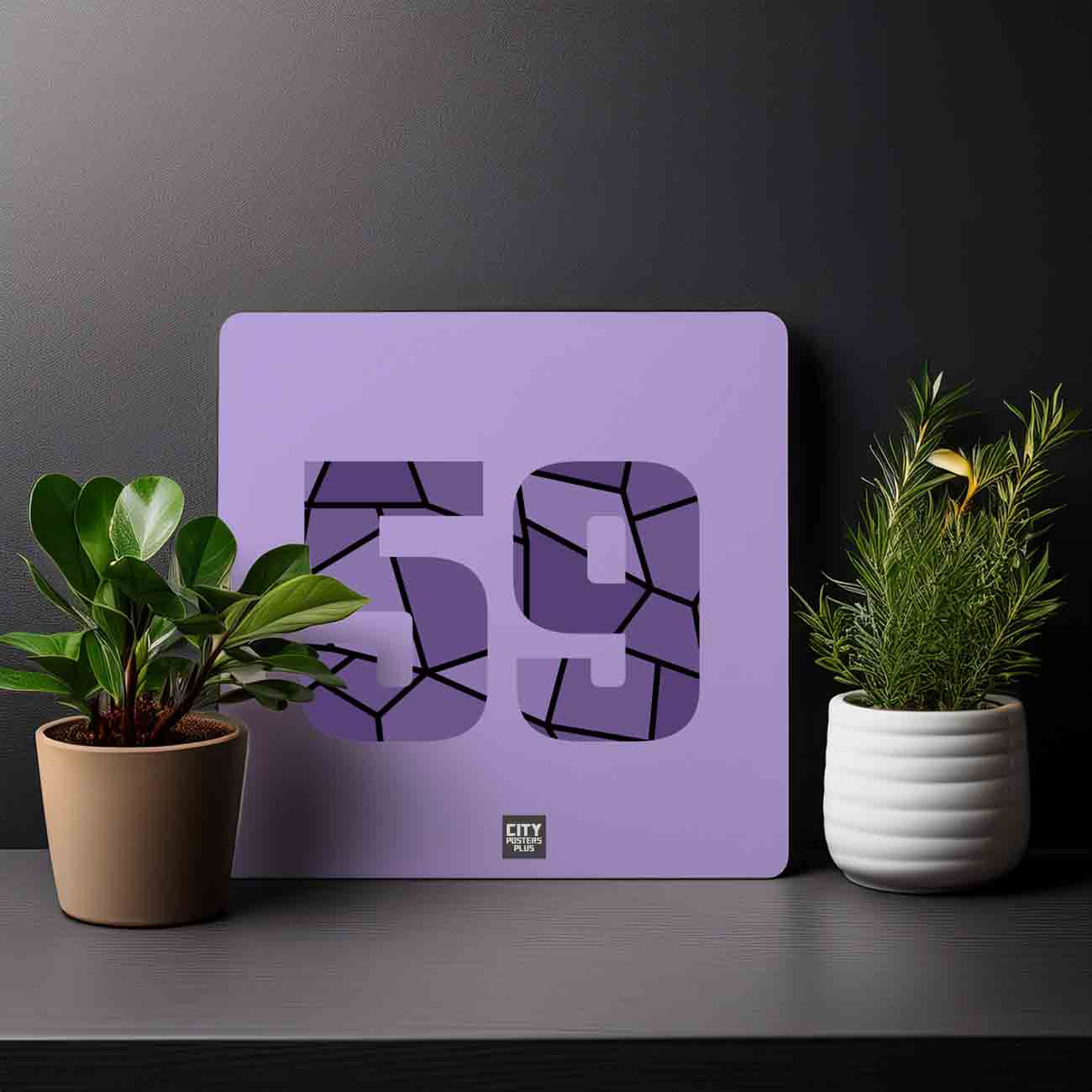 59 Number Mousepad (Iris Lavender)