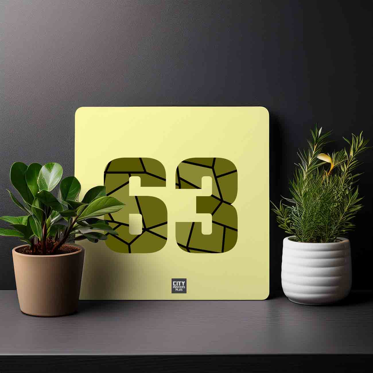 63 Number Mousepad (Butter Yellow)