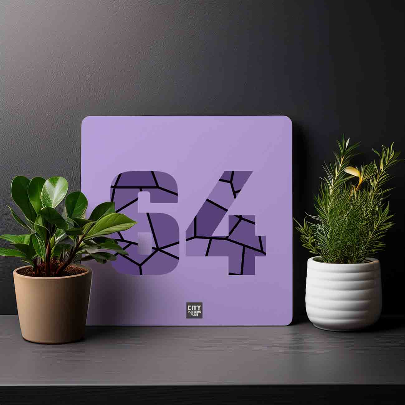 64 Number Mousepad (Iris Lavender)