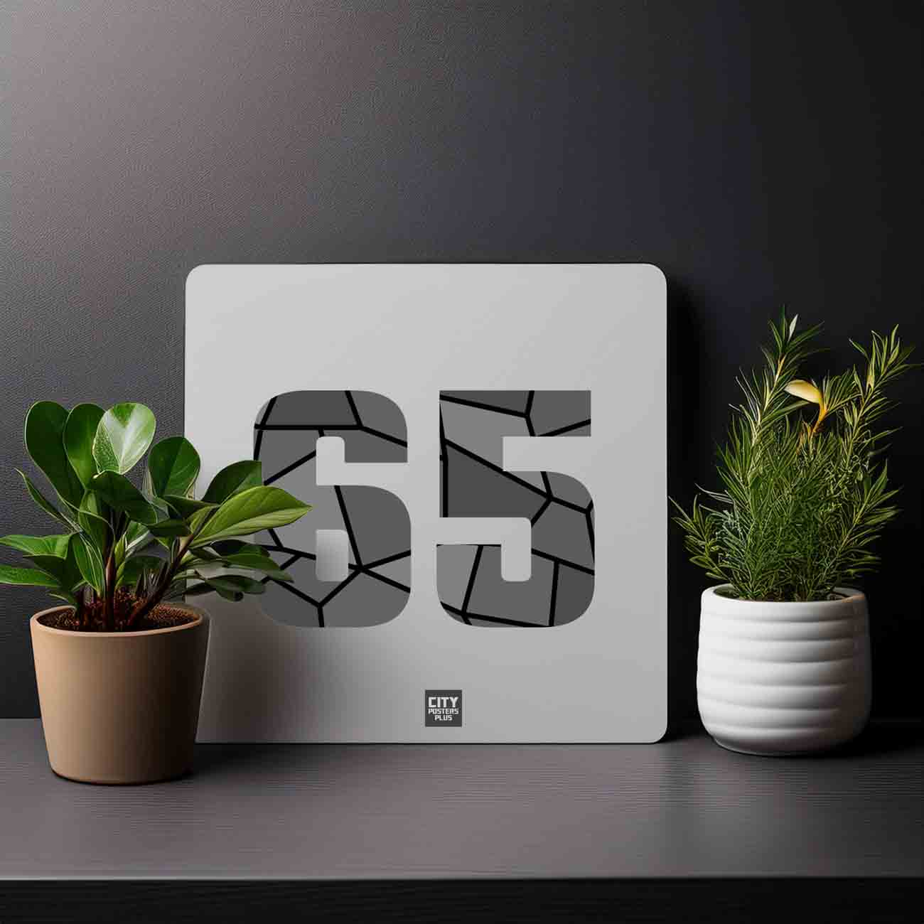 65 Number Mousepad (Melange Grey)